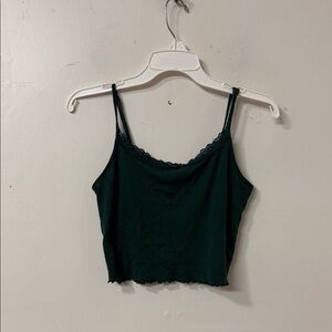 American Eagle Outfitters Dark Green Lace Cami